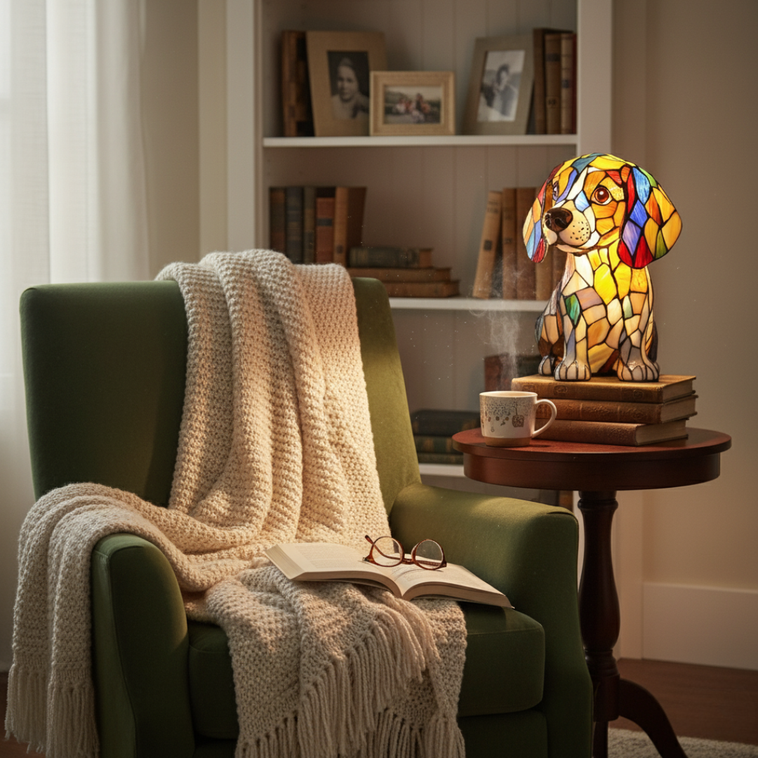 Beagle | Luminária de Vitral