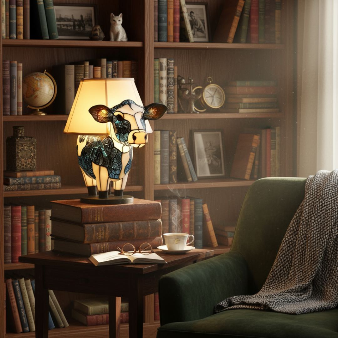 Vaca | Luminária de Vitral