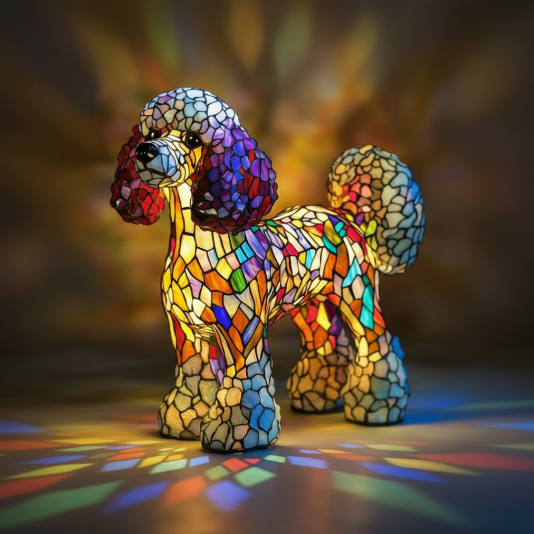 Poodle | Luminária de Vitral