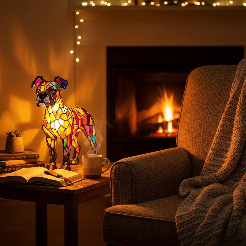 Boxer | Luminária de Vitral