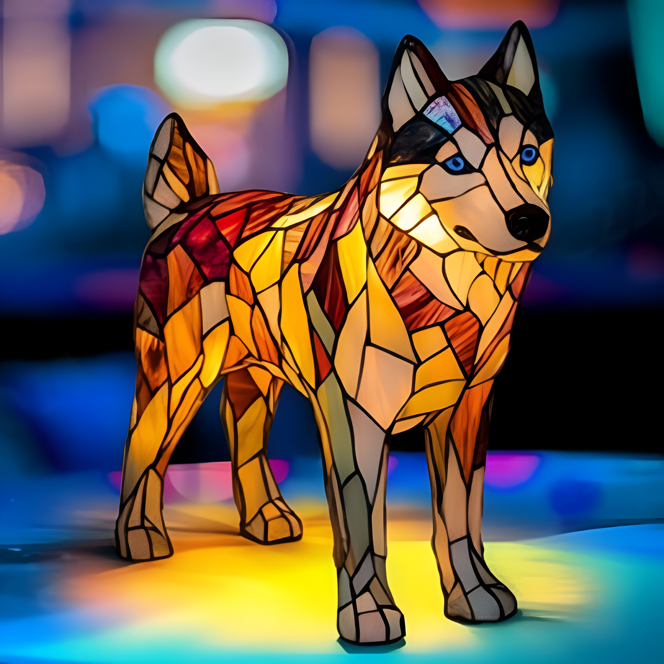Husky | Luminária de Vitral