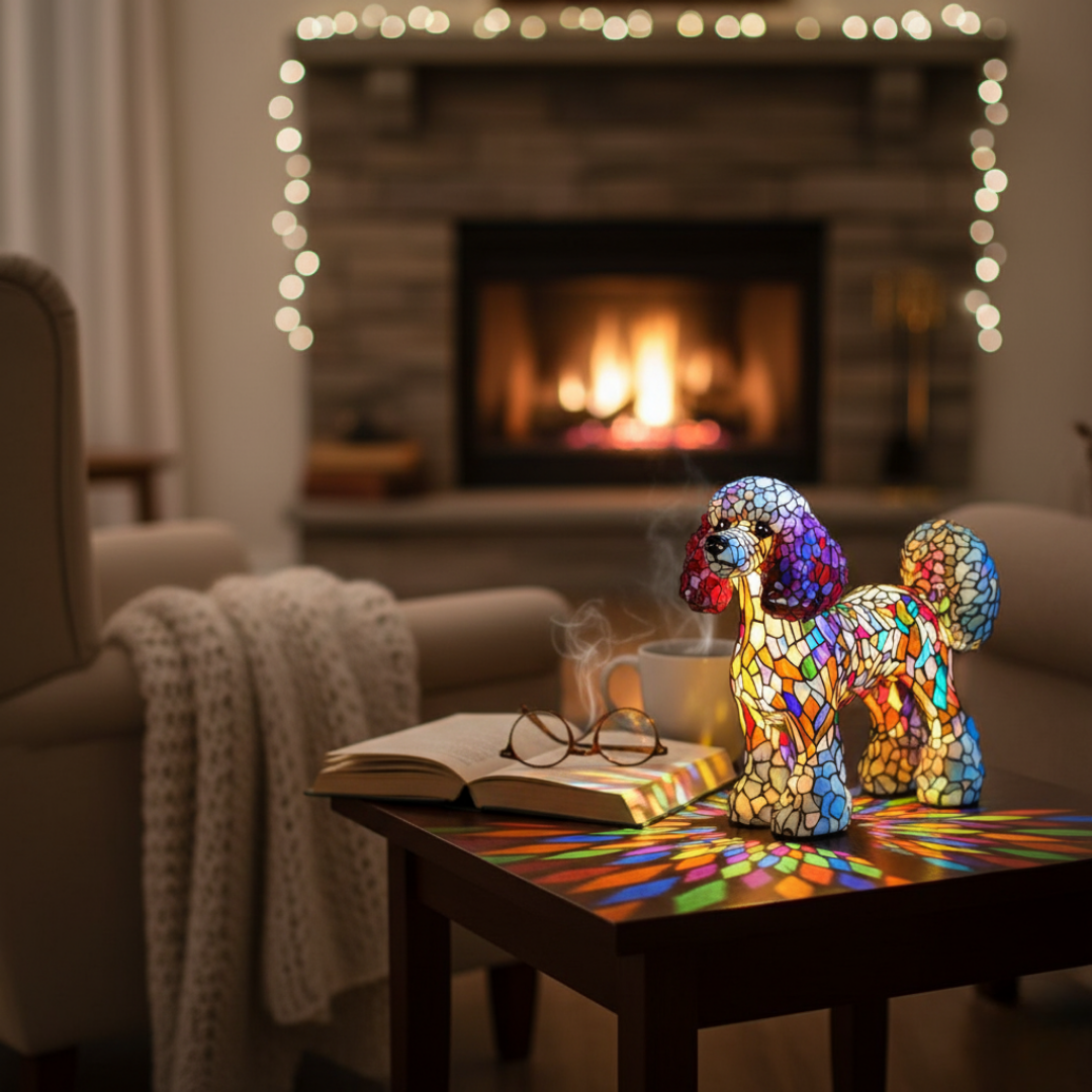 Poodle | Luminária de Vitral