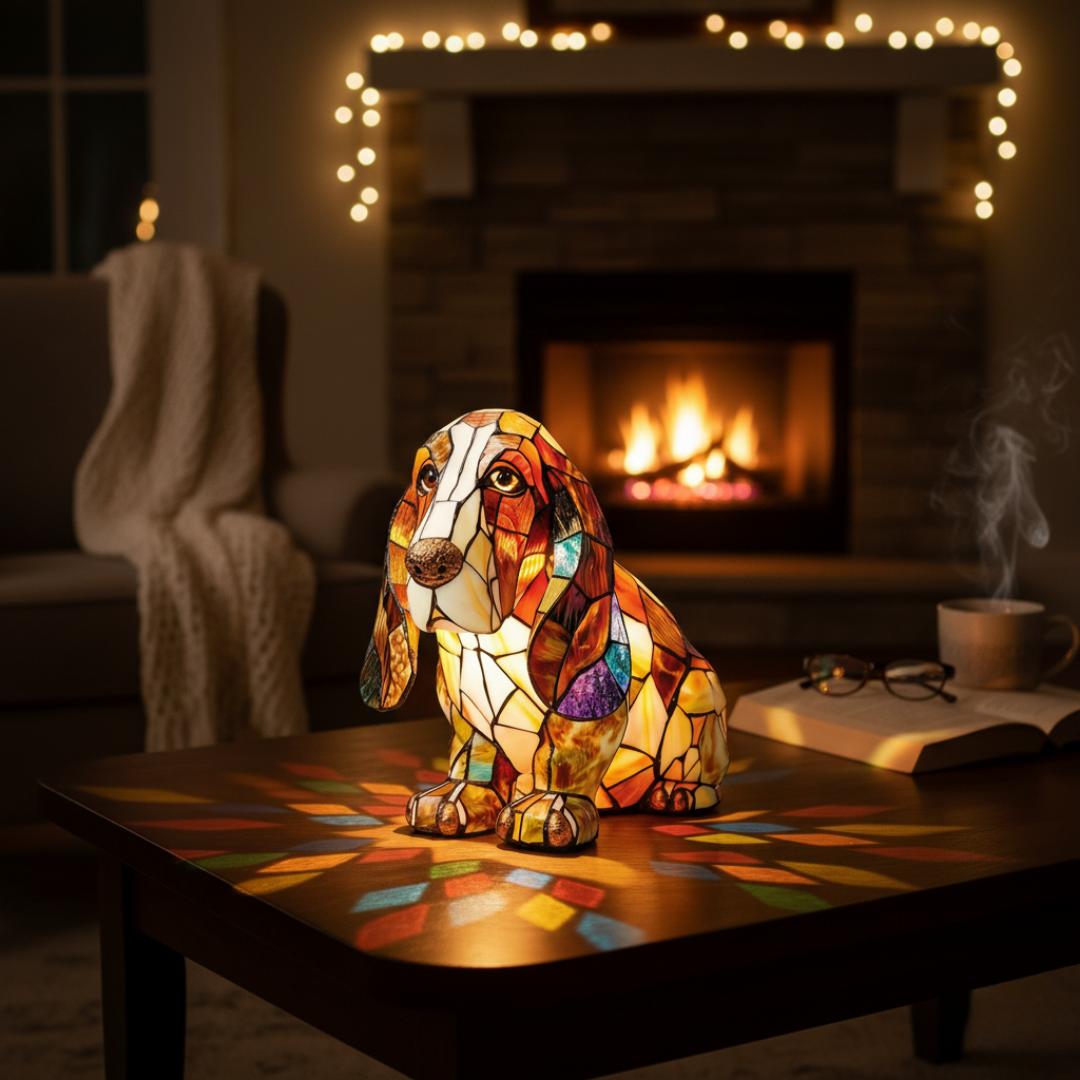 Basset | Luminária de Vitral