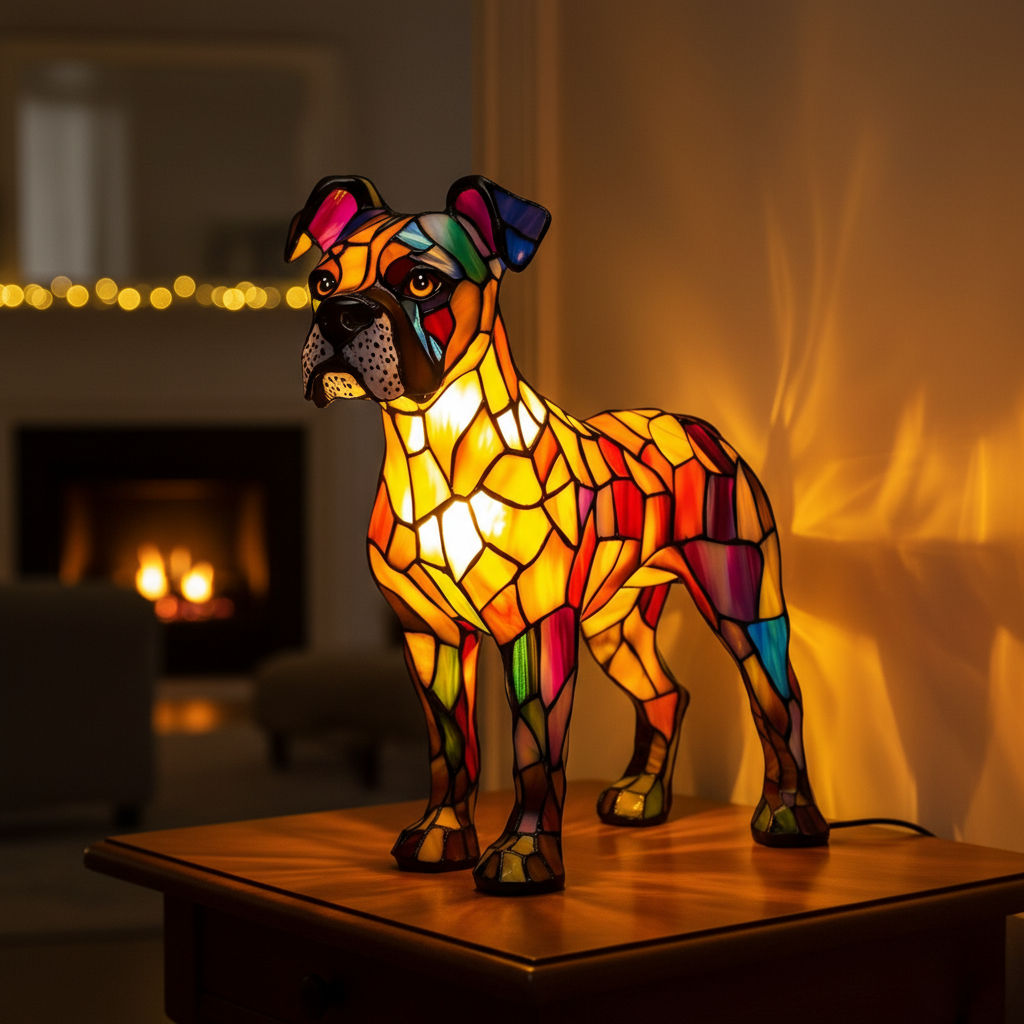 Boxer | Luminária de Vitral