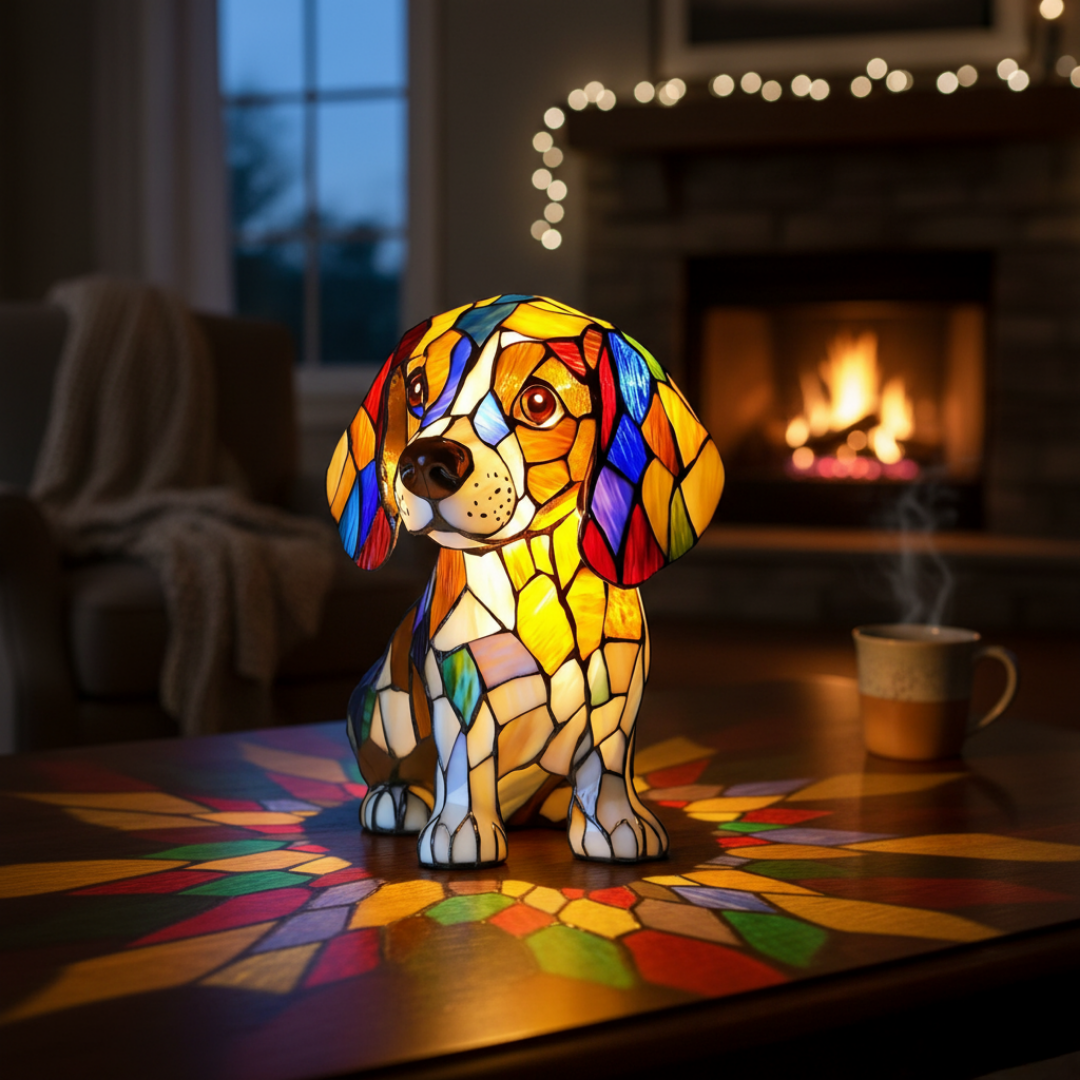 Beagle | Luminária de Vitral