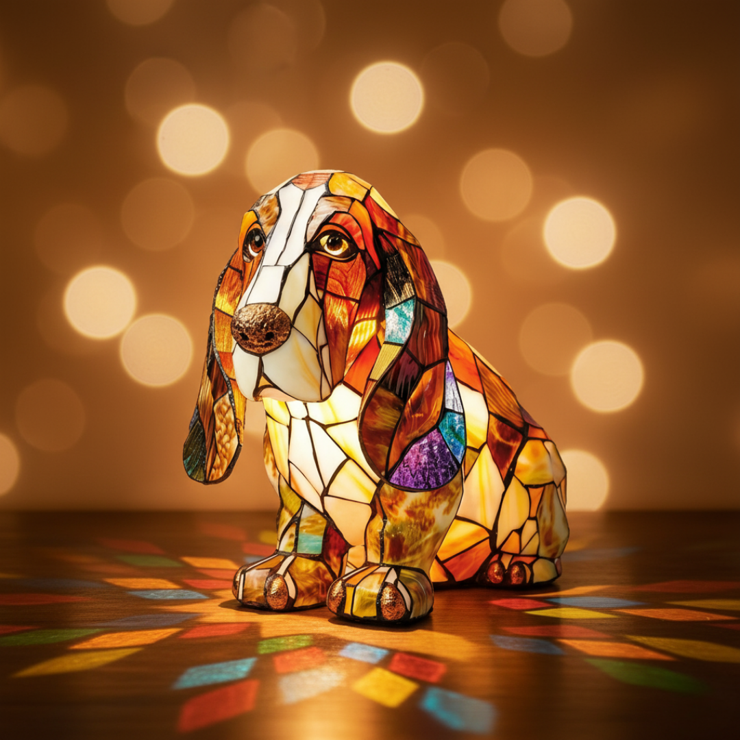 Basset | Luminária de Vitral