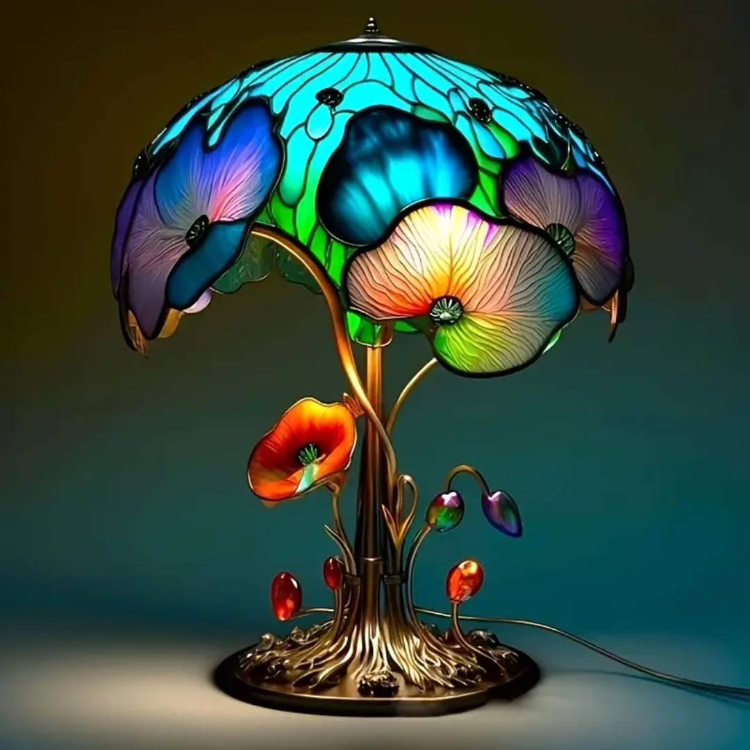 Luminária de Cogumelo Floral