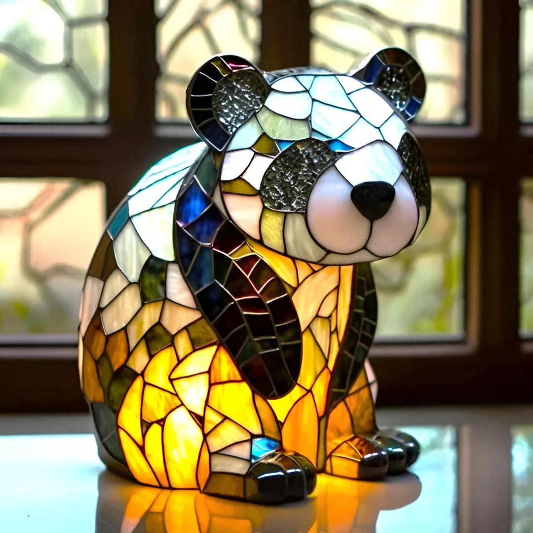 Panda | Luminária de Vitral