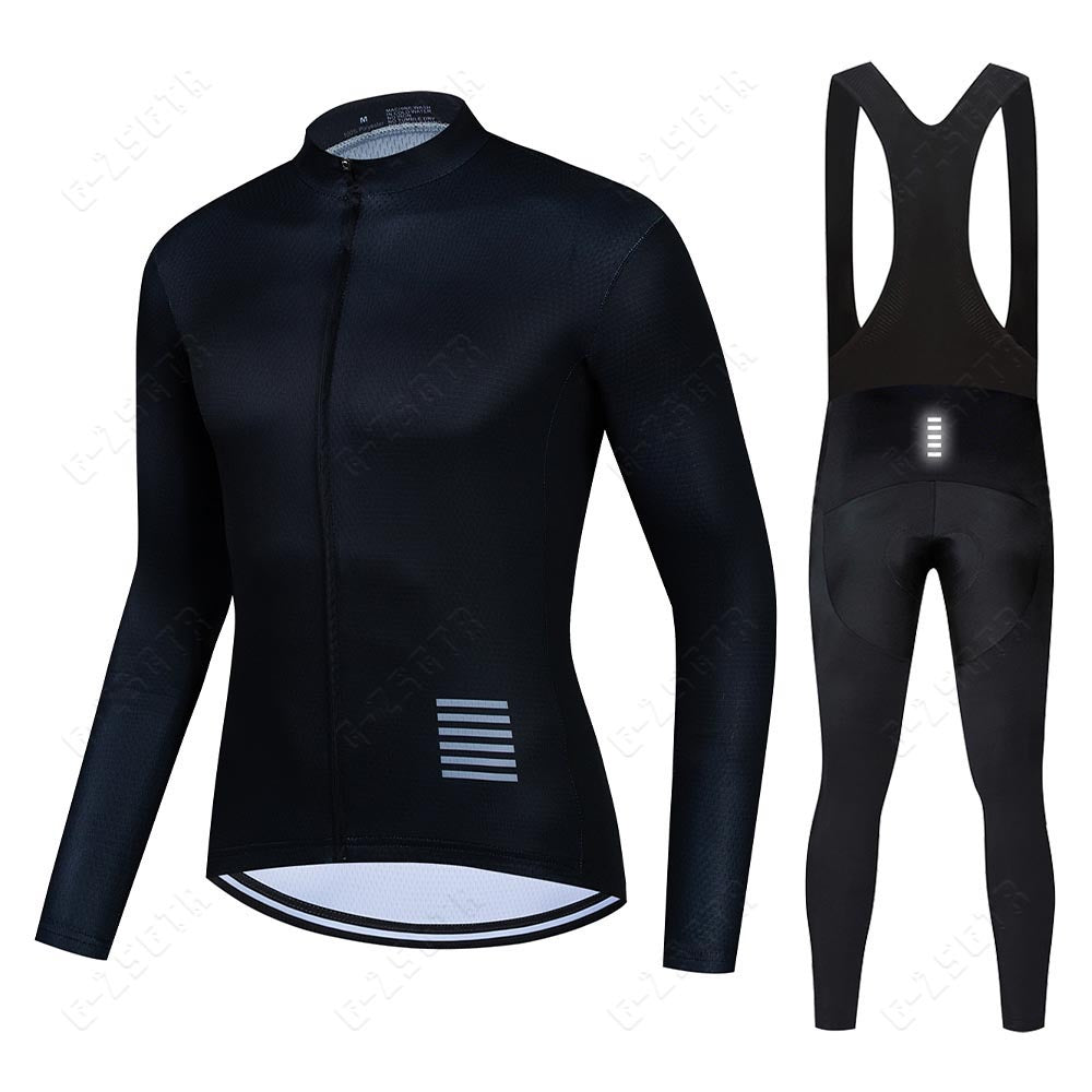 Conjunto de roupas de ciclismo profissional com mangas compridas