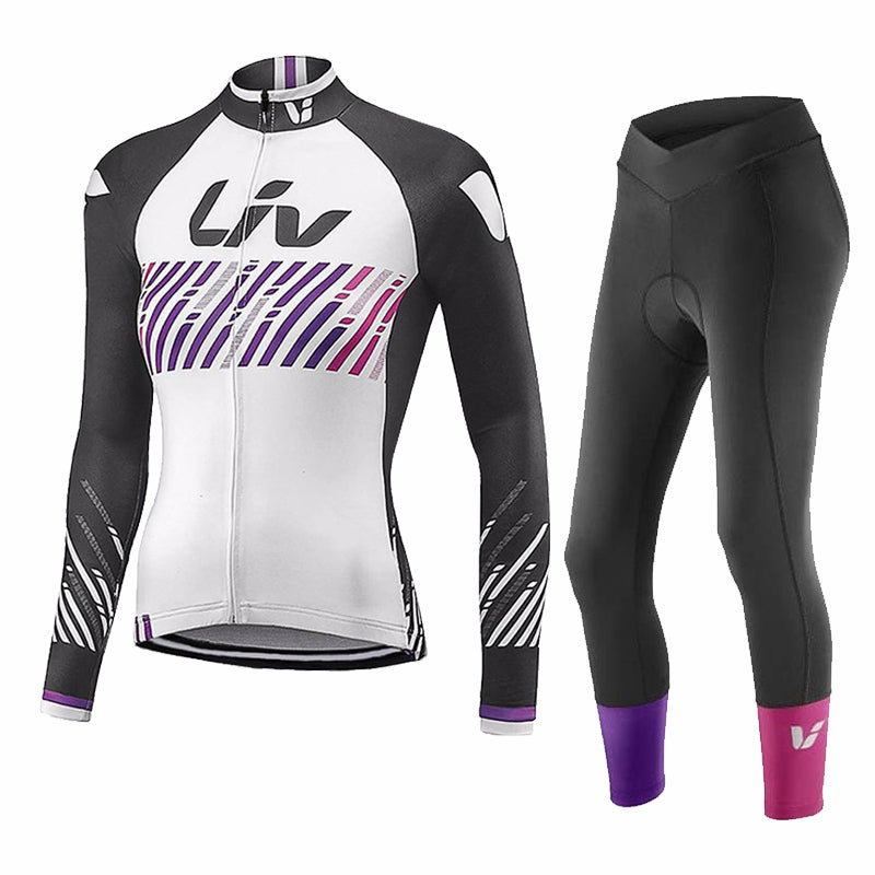 LIV 2K24 – Conjunto de roupas de inverno para ciclismo PRO para mulher