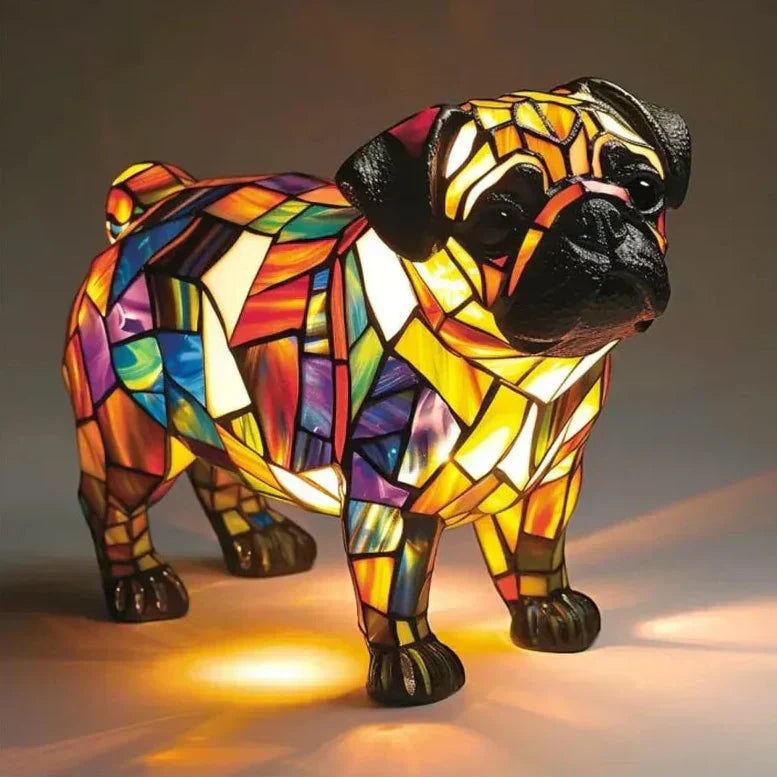 Pug | Luminária de Vitral