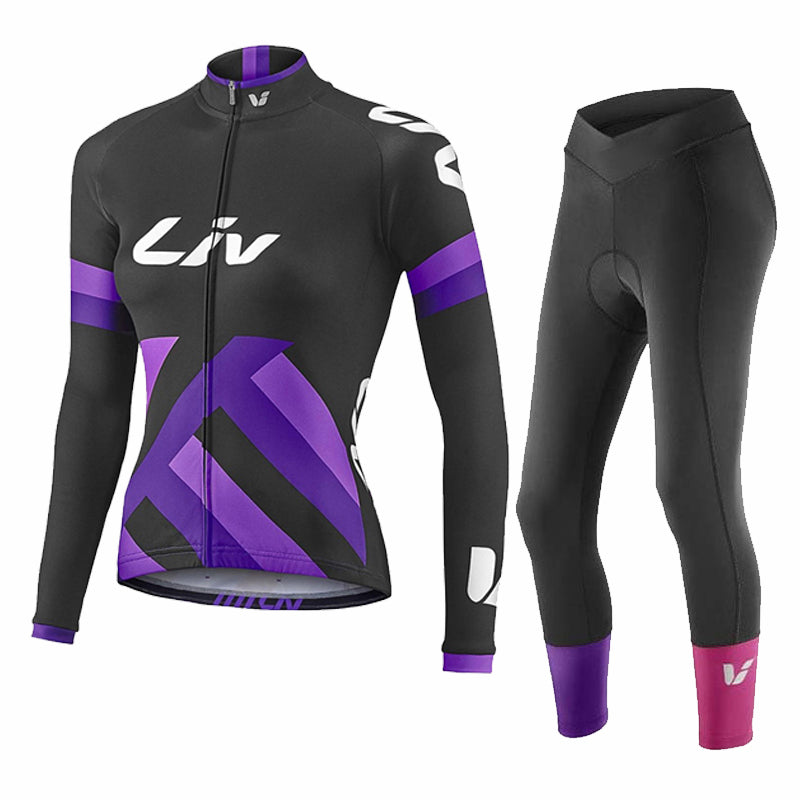 LIV 2K24 – Conjunto de roupas de inverno para ciclismo PRO para mulher