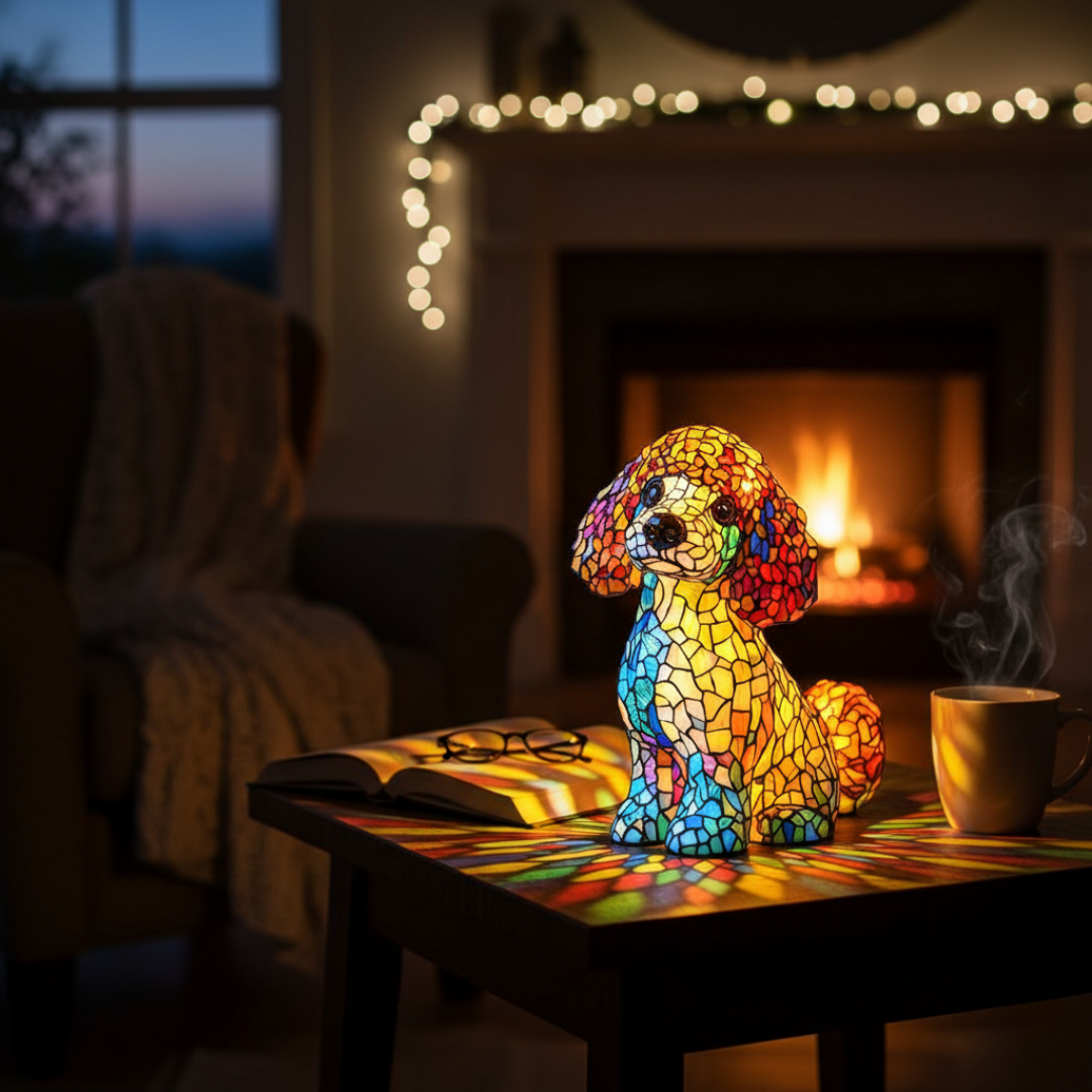 Poodle | Luminária de Vitral