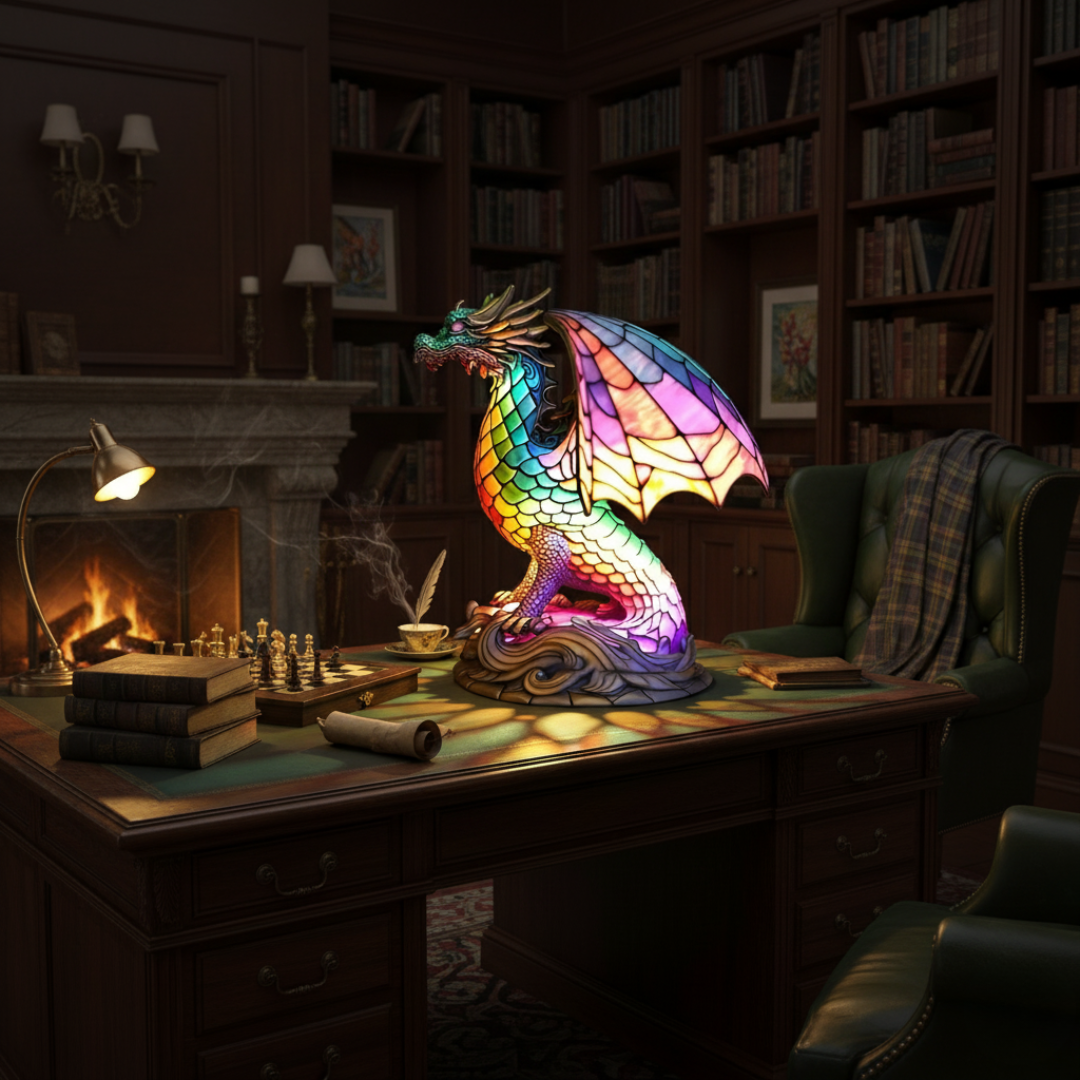 Dragão | Luminária de Vitral