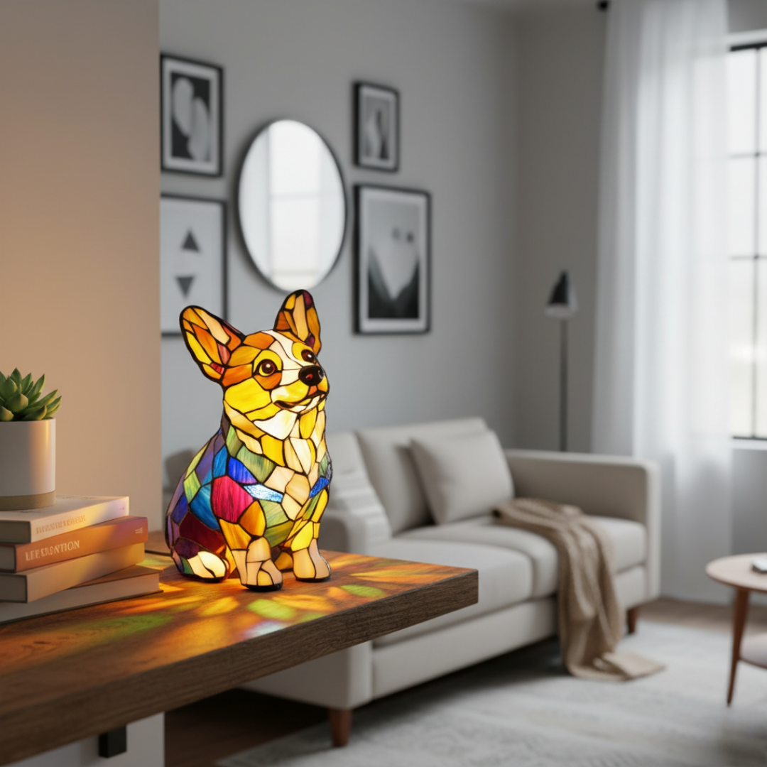 Corgi | Luminária de Vitral