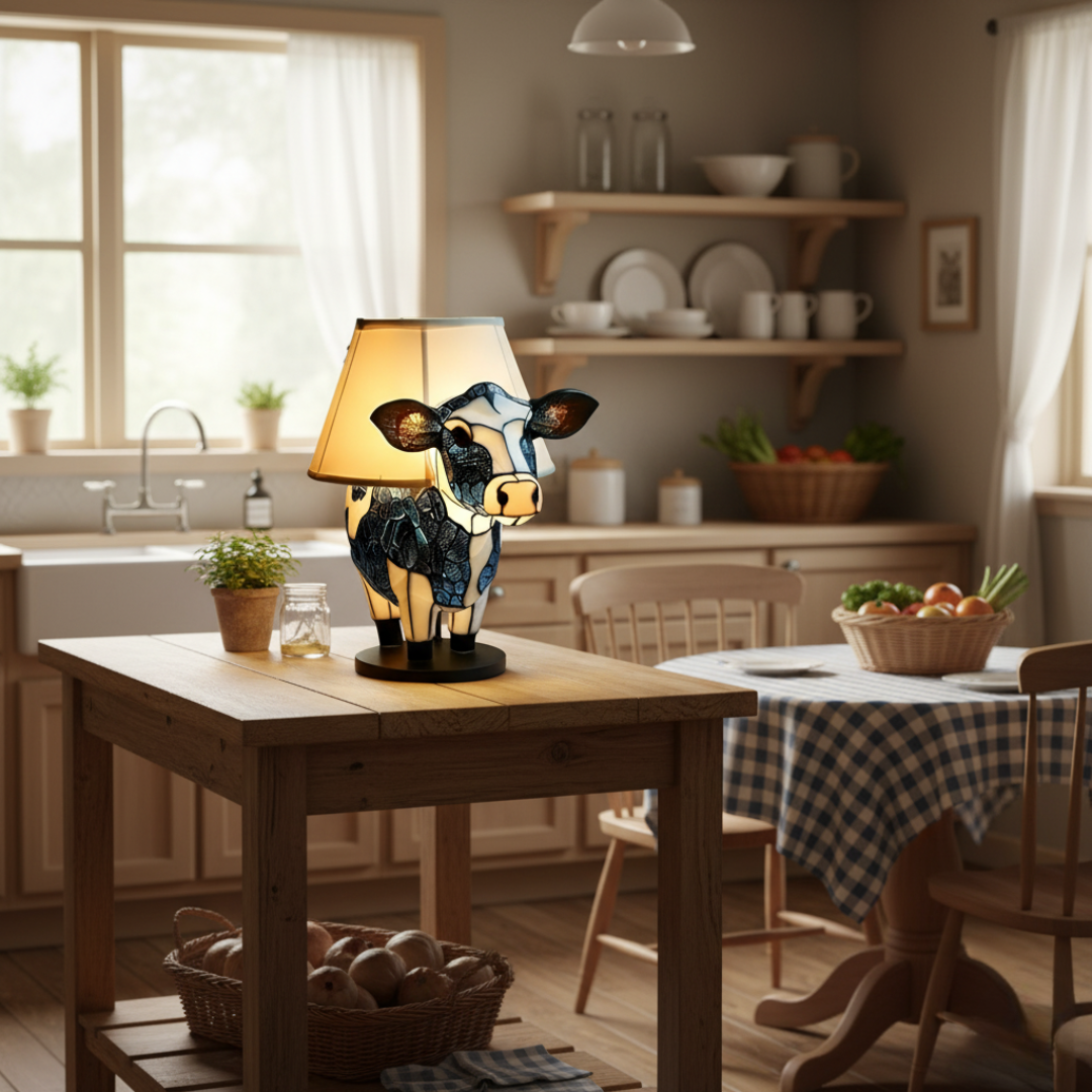 Vaca | Luminária de Vitral