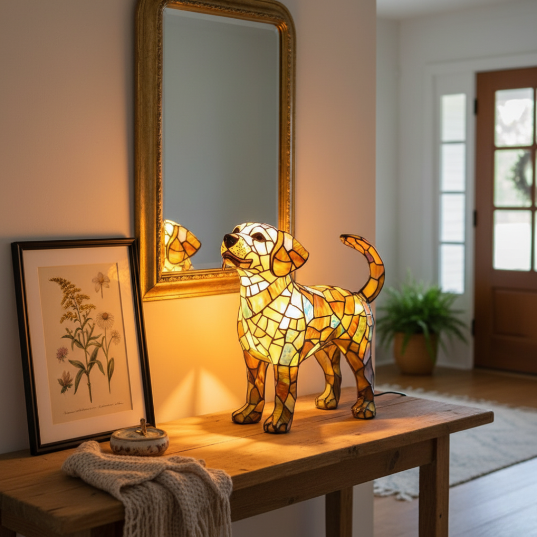 Labrador | Luminária de Vitral
