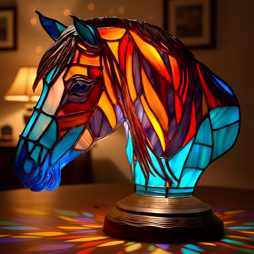 Cavalo | Luminária de Vitral