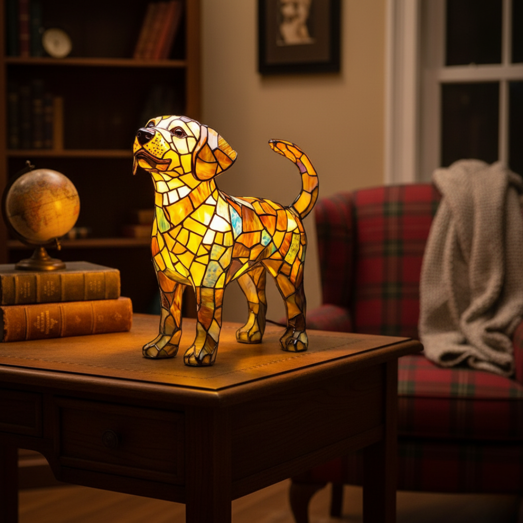 Labrador | Luminária de Vitral