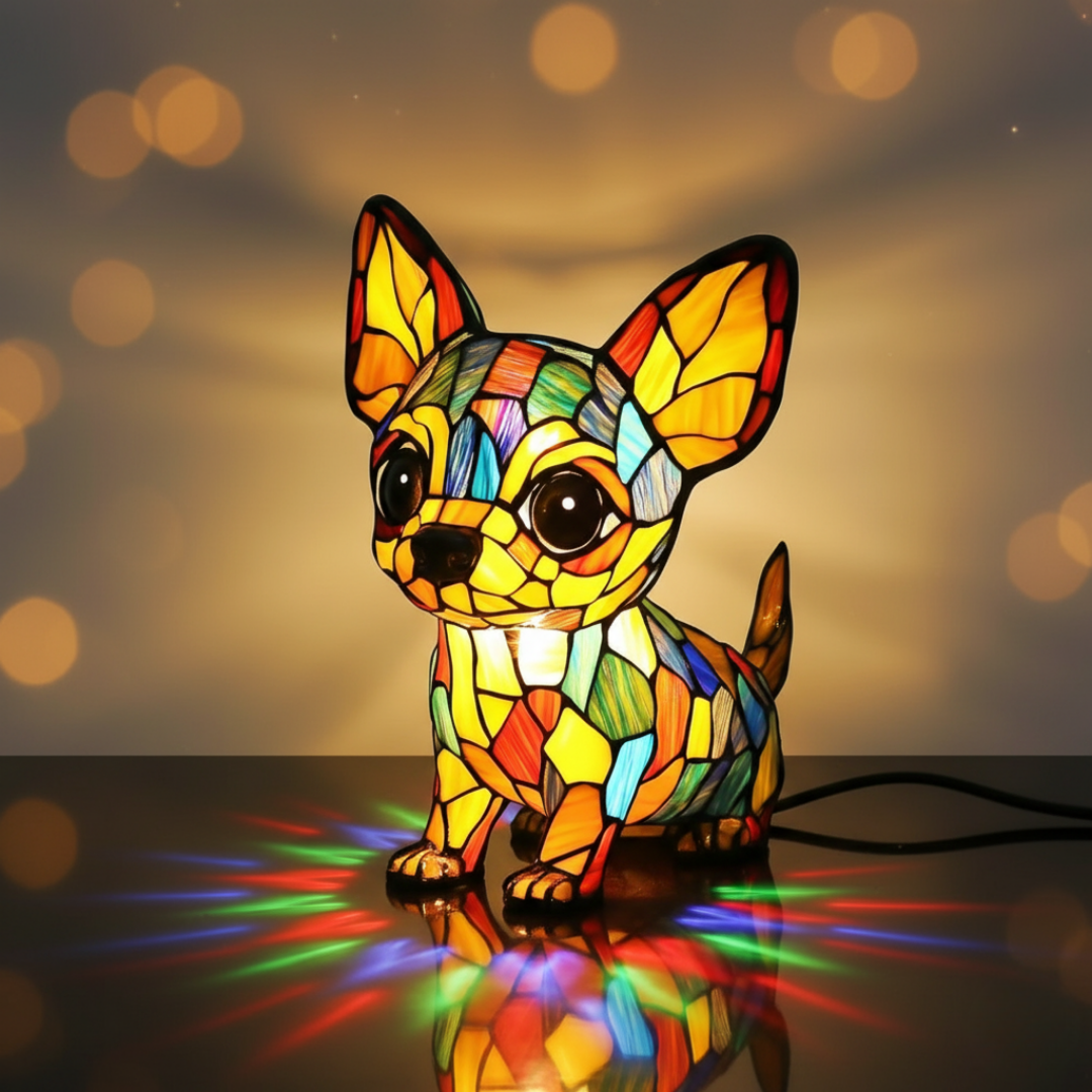 Chihuahua | Luminária de Vitral