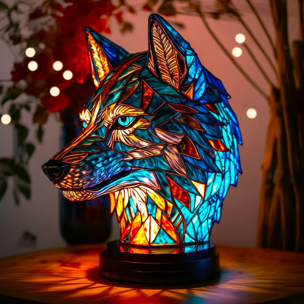 Lobo | Luminária de Vitral