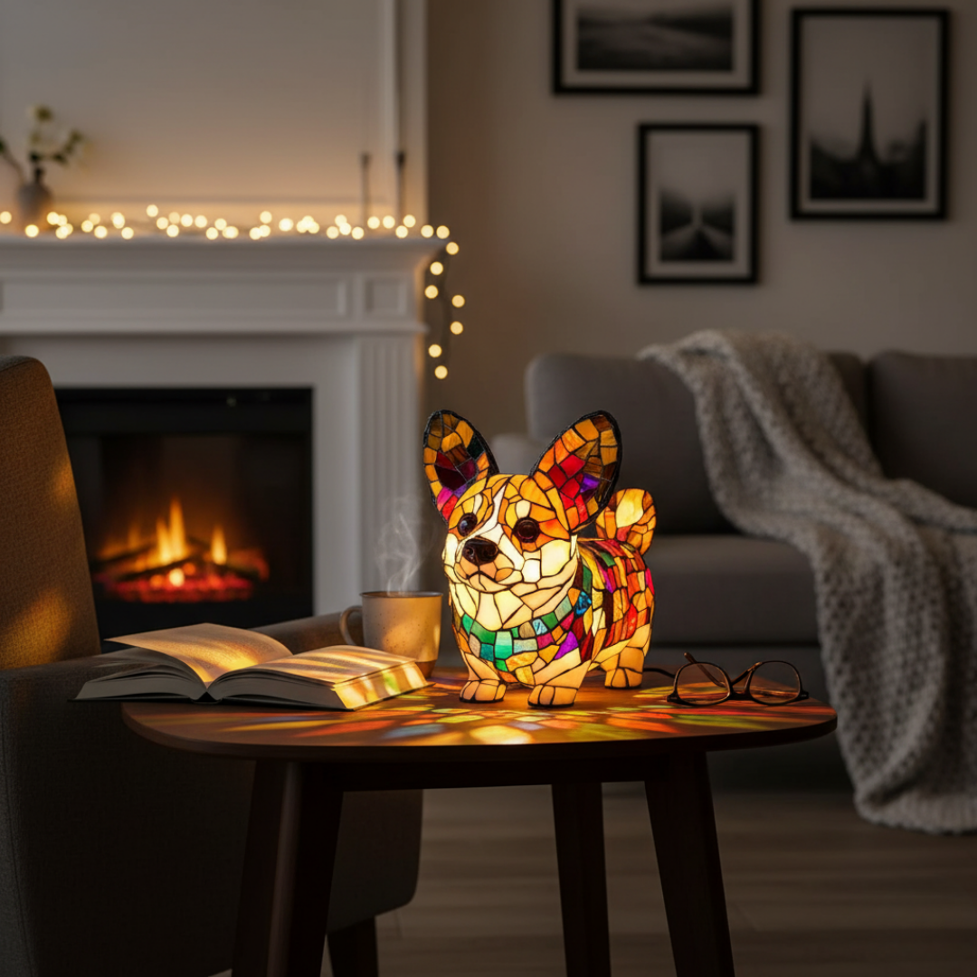 Corgi | Luminária de Vitral