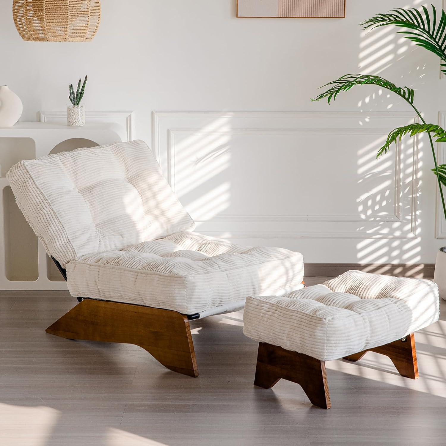 Conjunto de Poltrona com Apoio para os pés