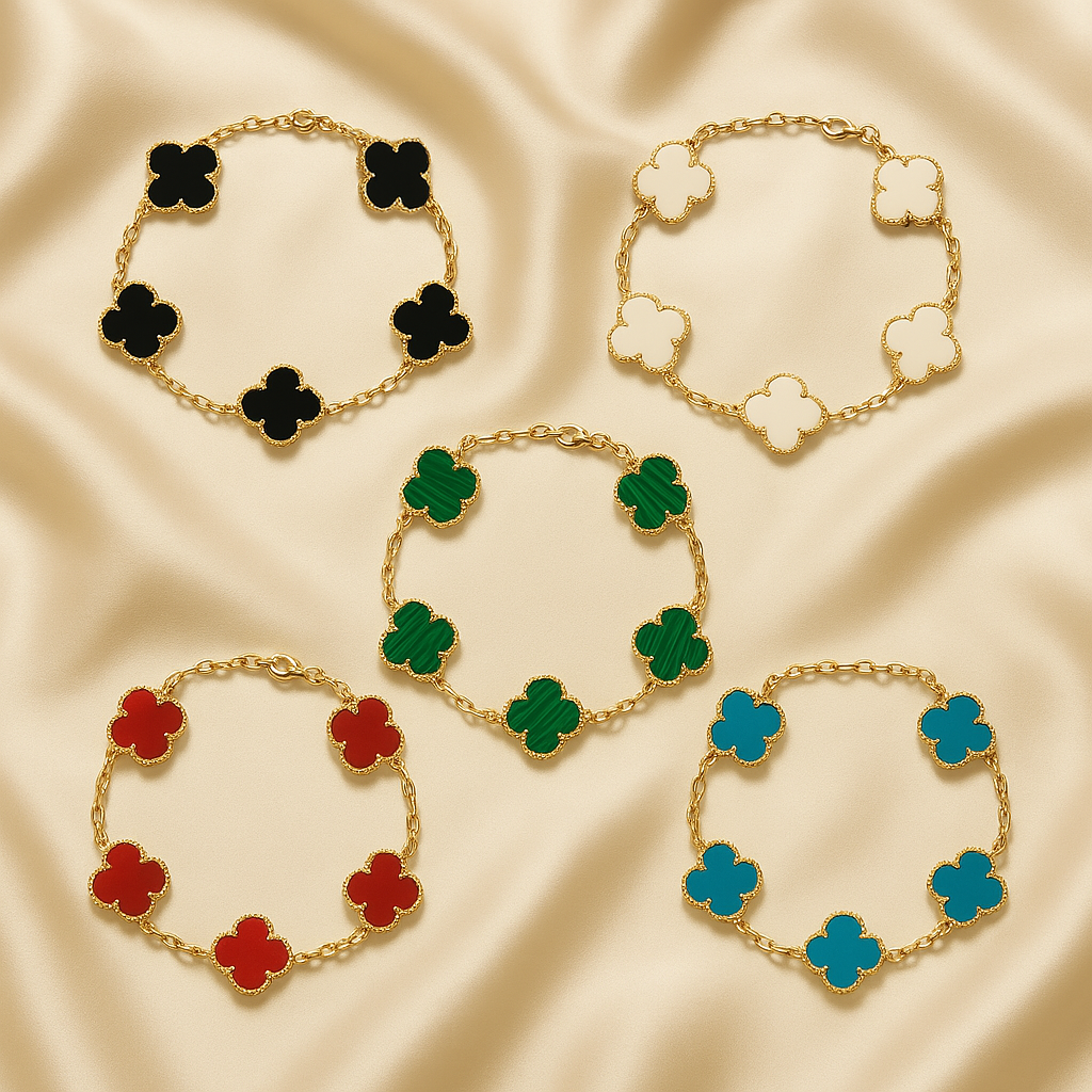 Conjunto de Seis Pulseiras Clover