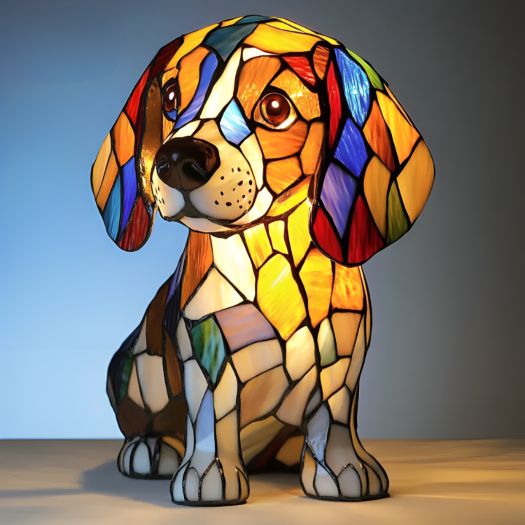 Beagle | Luminária de Vitral