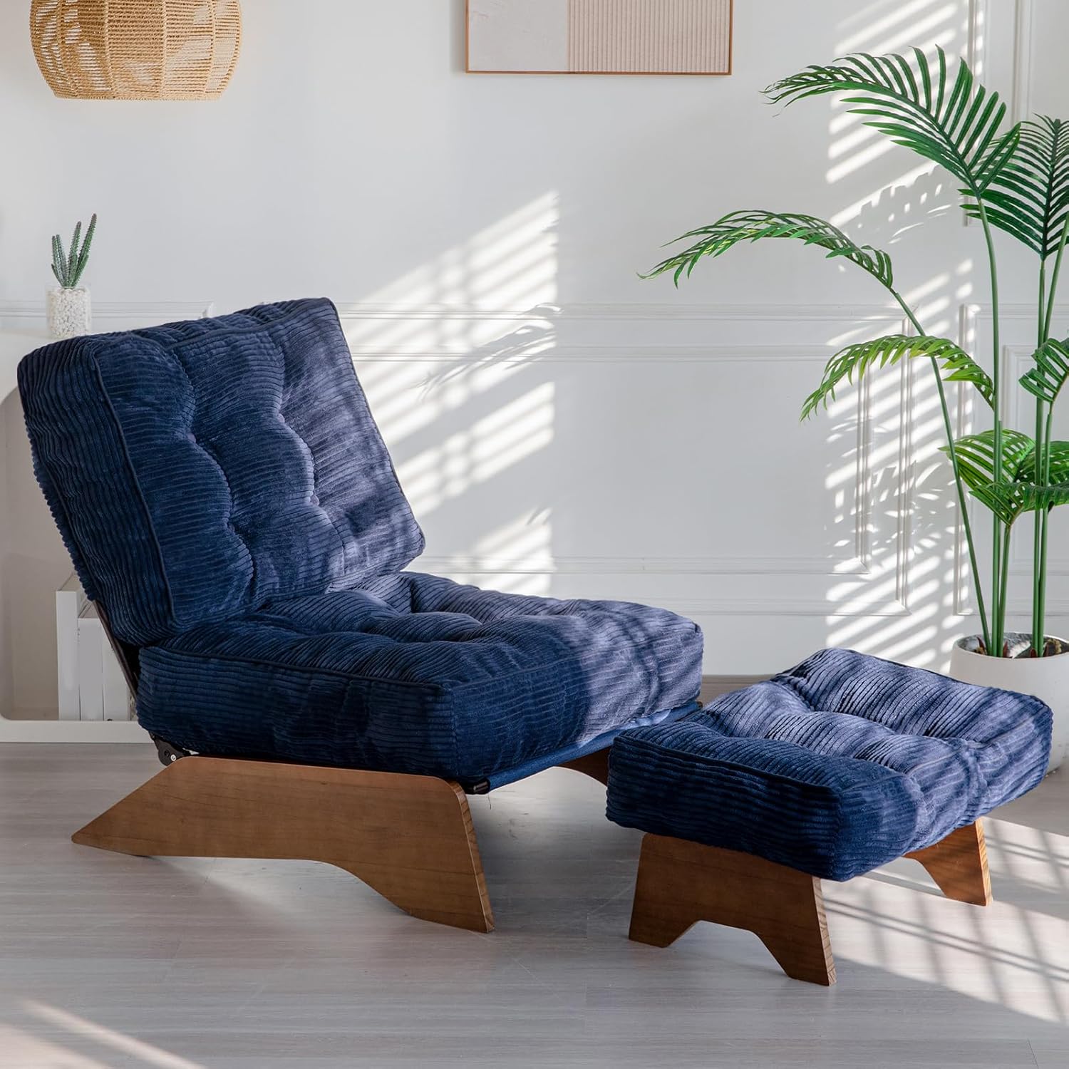 Conjunto de Poltrona com Apoio para os pés