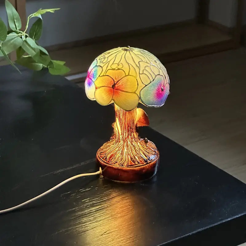 Luminária de Cogumelo Floral